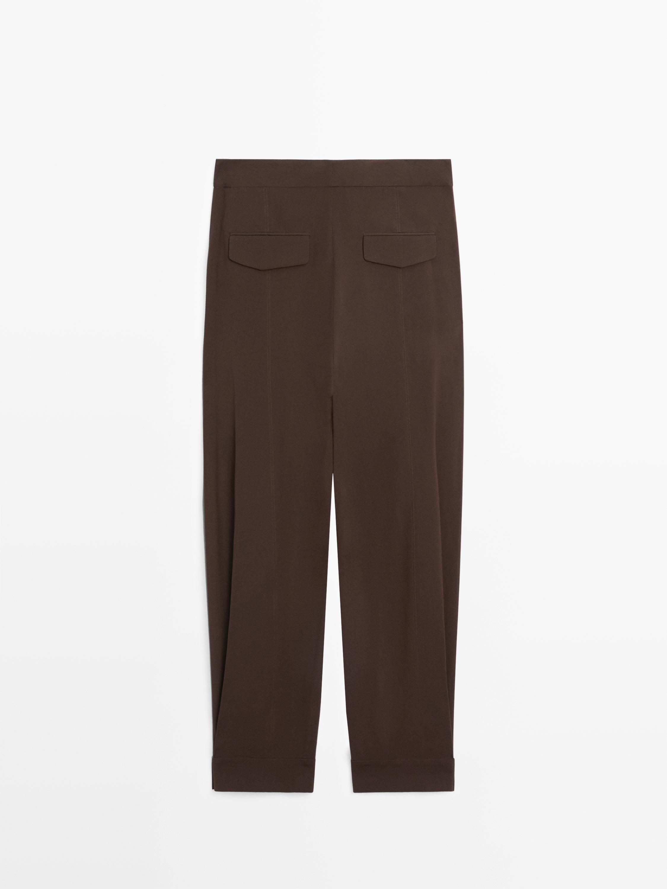 Darted sarouel trousers
